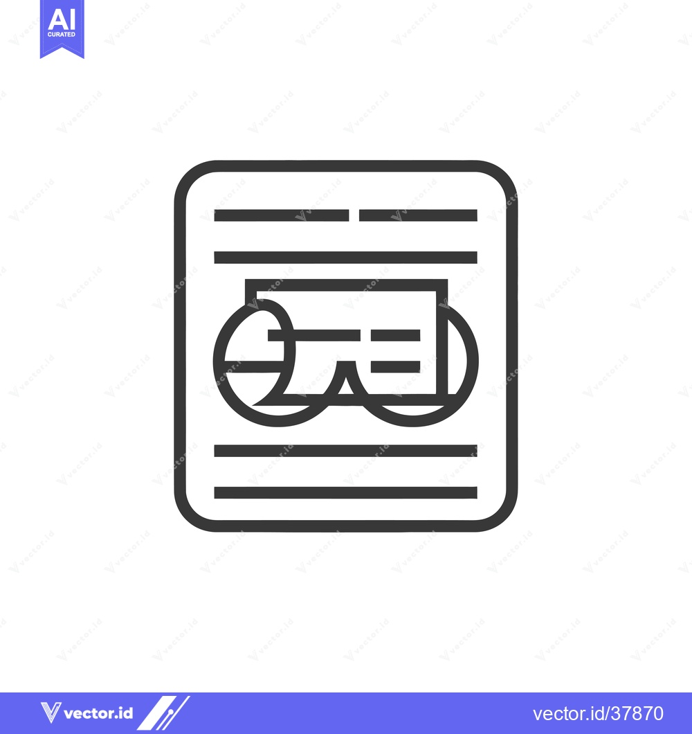Premium Vector dari Document with a Pie Chart and Bar Graph Inside Two Circles