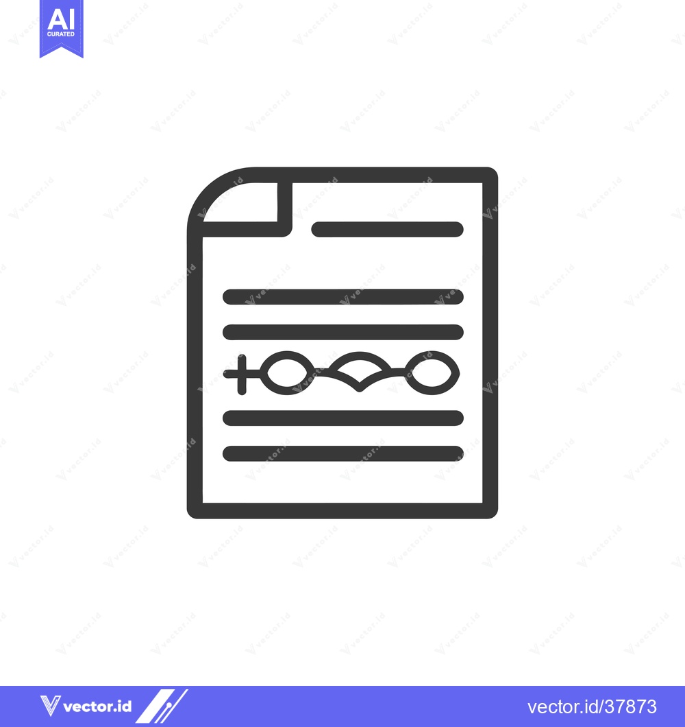 Premium Vector dari Document with Chain Link Icon, Indicating a Process or Workflow