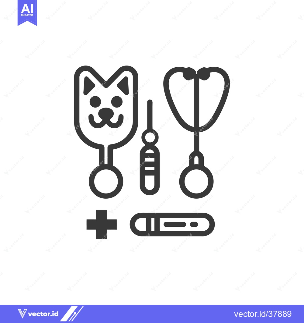 Premium Vector of Dog Pet Care Medical Tools Icon
