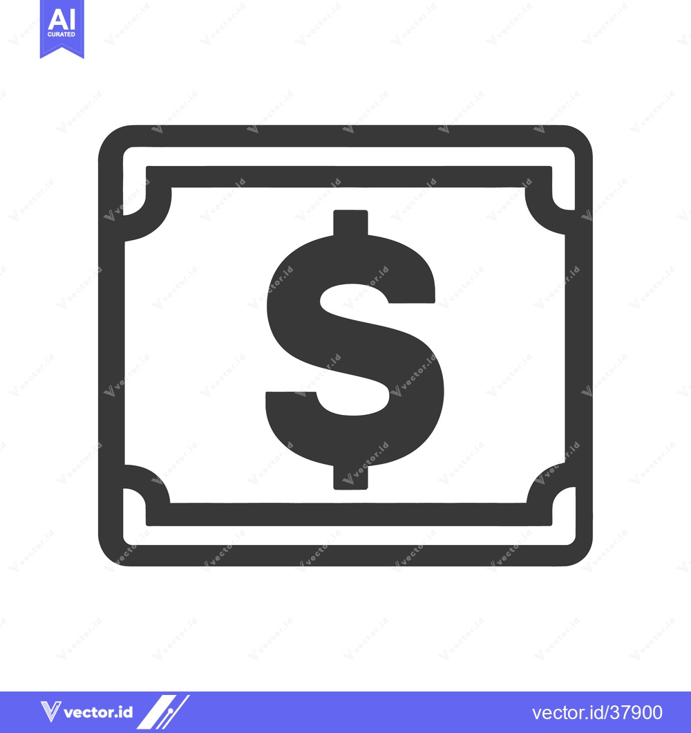 Premium Vector dari A simple graphic representation of a US dollar bill symbol