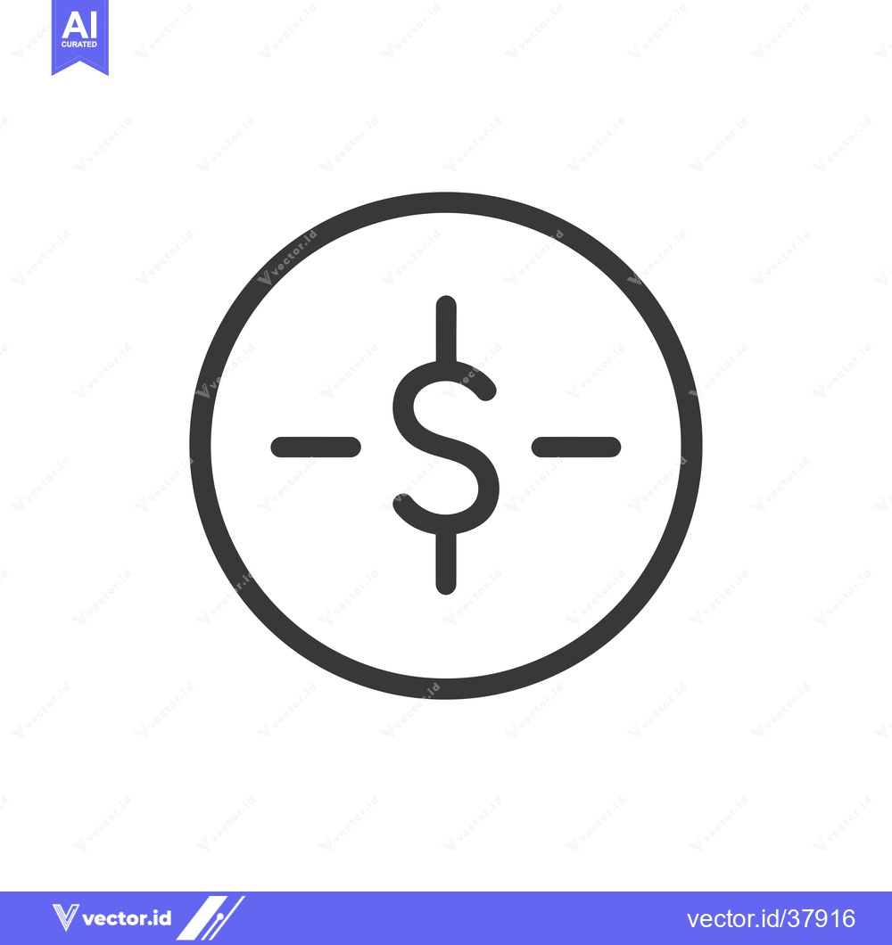 Premium Vector dari Dollar Sign in a Circle with Crosshairs