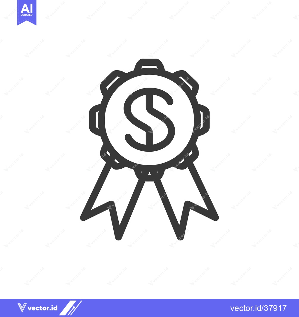 Premium Vector dari Dollar Sign in a Gear with a Ribbon