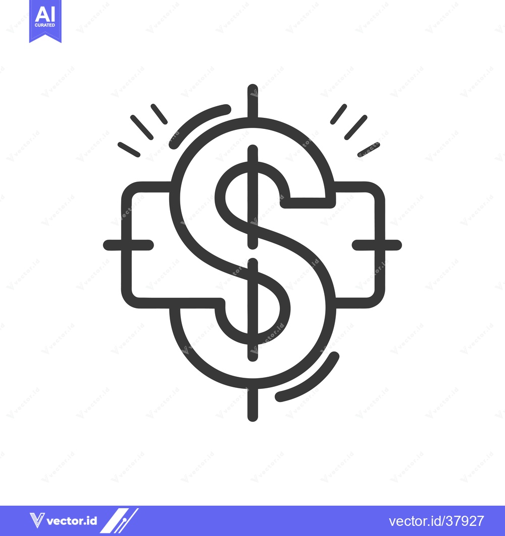Premium Vector dari Dollar Sign Inside Target Crosshairs