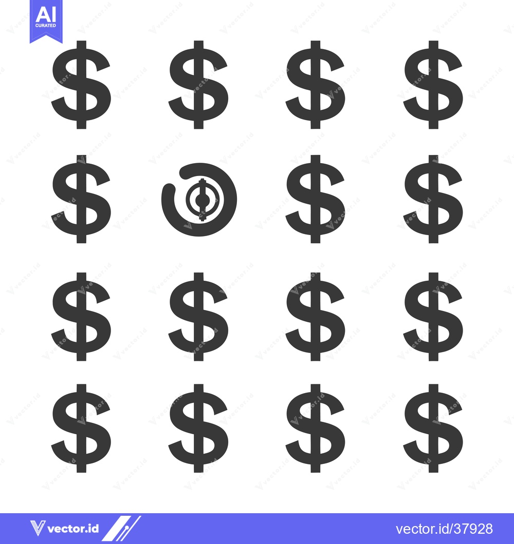 Premium Vector dari Dollar Sign Pattern with Circular Symbol in the Center