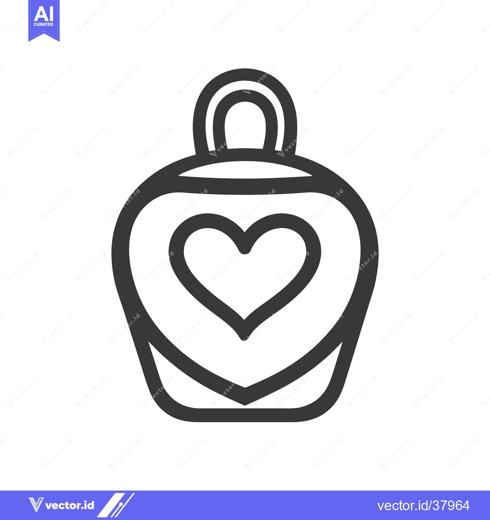 Premium Vector dari A simple pendant illustration features a heart shape in the center