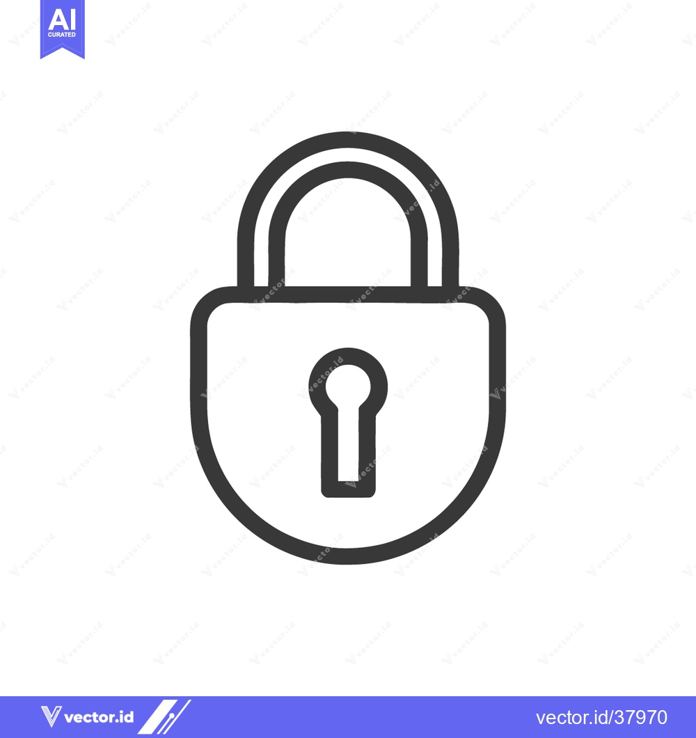 Premium Vector of Minimalist Padlock Icon: Security, Privacy, and Protection Symbol