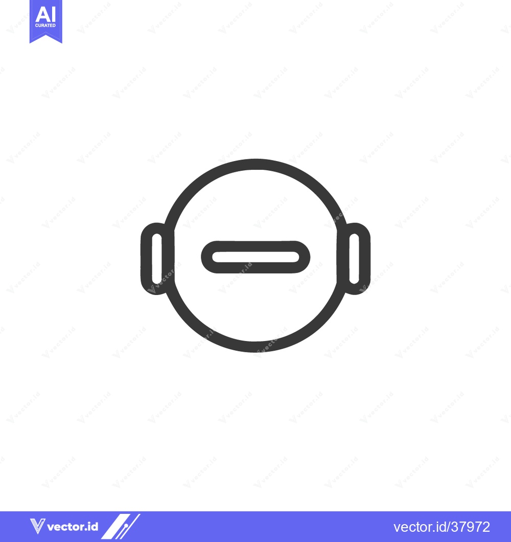 Premium Vector of Minimalist Subtract Icon: Simple Black Line Art on White Background