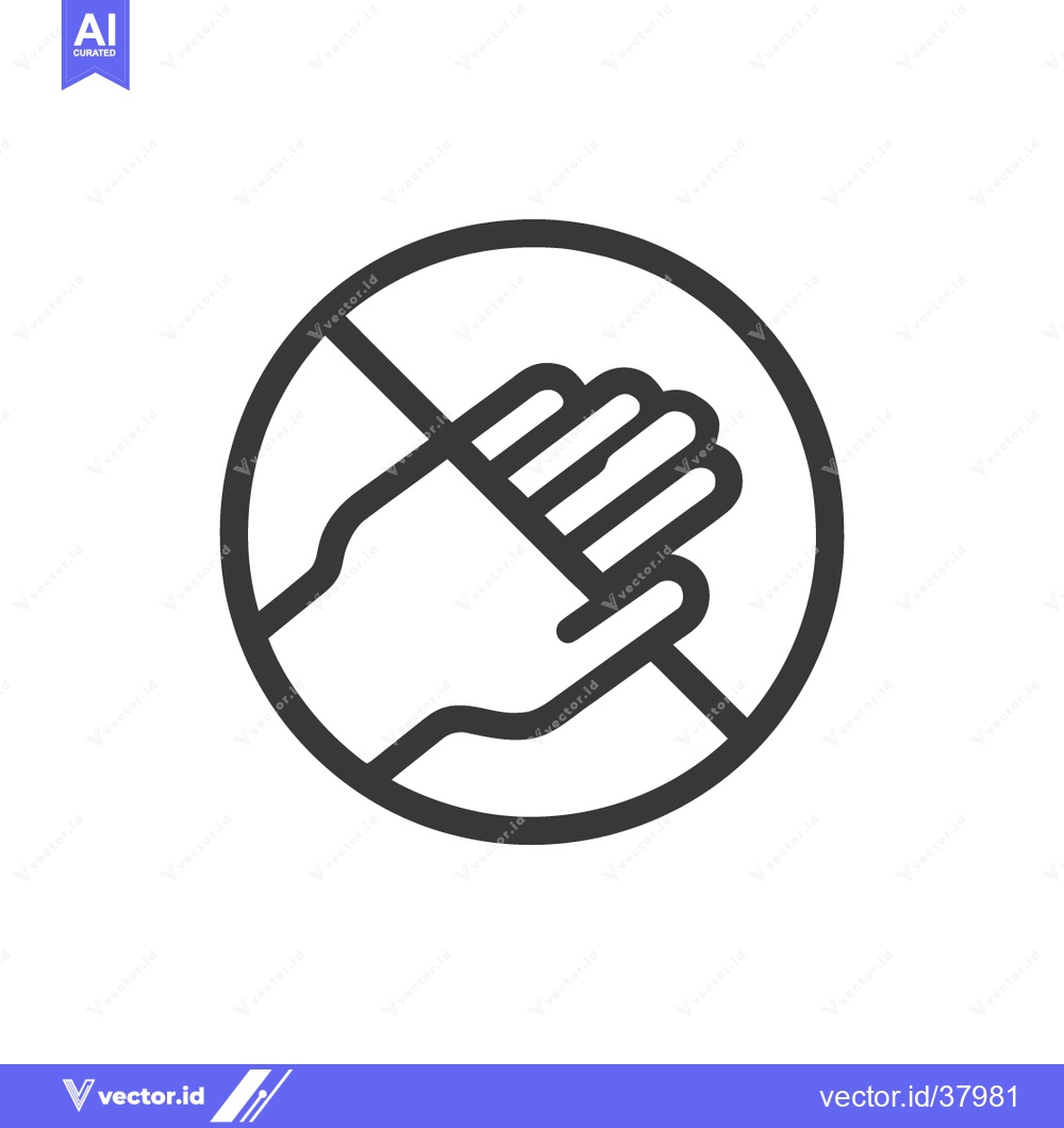 Premium Vector of Do Not Touch Symbol: Hand Inside Crossed Circle, Prohibition Sign