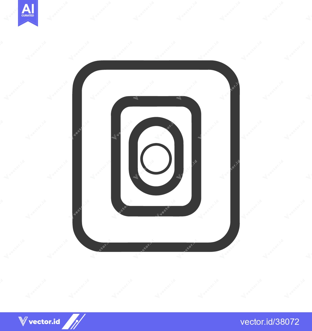 Premium Vector of Concentric Shapes: Minimalist Design with Rounded Rectangles and Circl