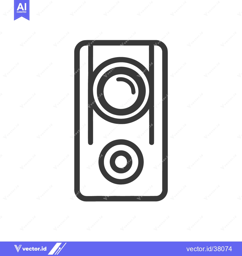 Premium Vector dari Minimalist Speaker Icon: Audio Equipment, Sound System, Line Art Desig