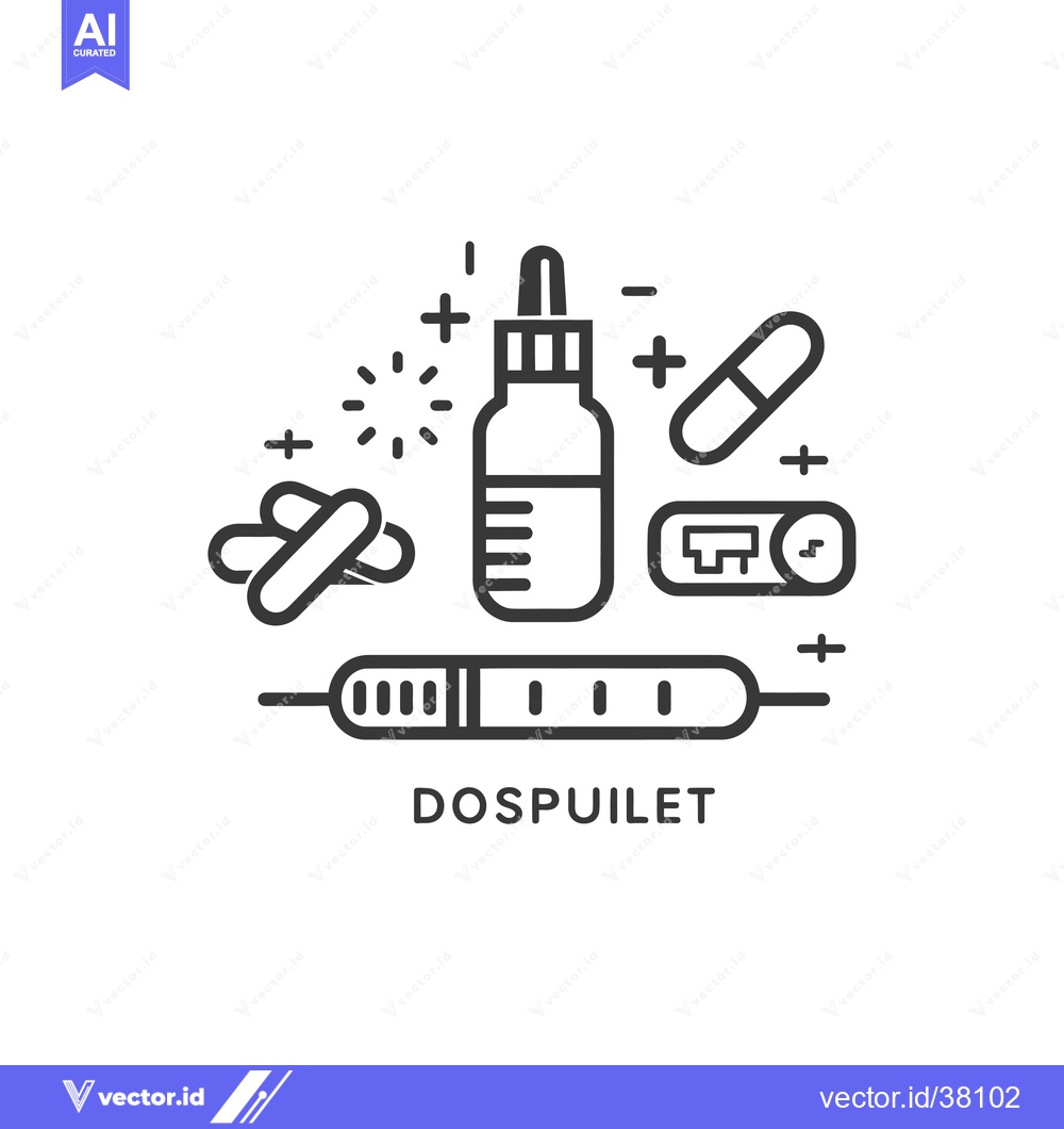Premium Vector dari Dosage Dispenser with Pills and Dropper Bottle