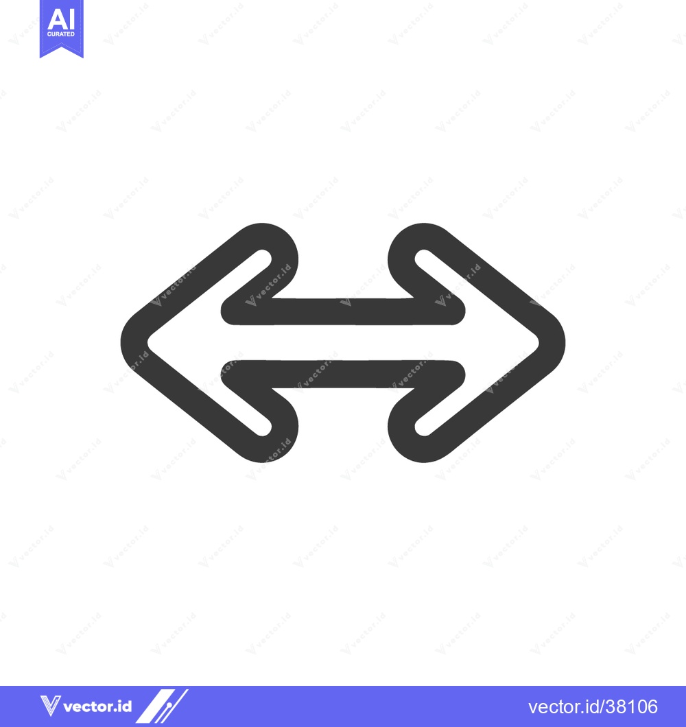 Premium Vector dari Symmetrical Double-Headed Arrow Icon: Exchange, Reversal, and Directio