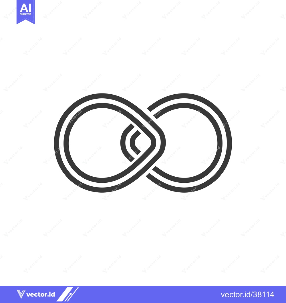 Premium Vector dari Double-lined infinity symbol on white background
