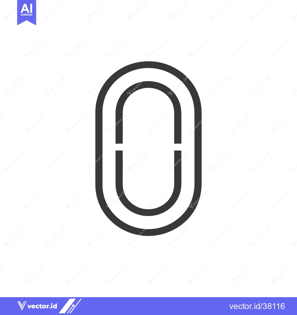 Premium Vector dari Double-lined oval shape with an inner 'U'