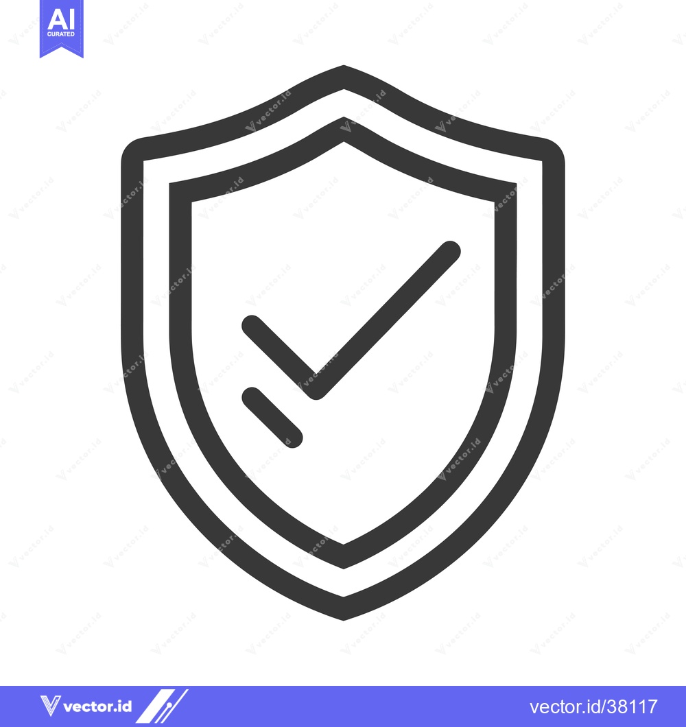 Premium Vector dari Double-lined Shield with a Checkmark Icon