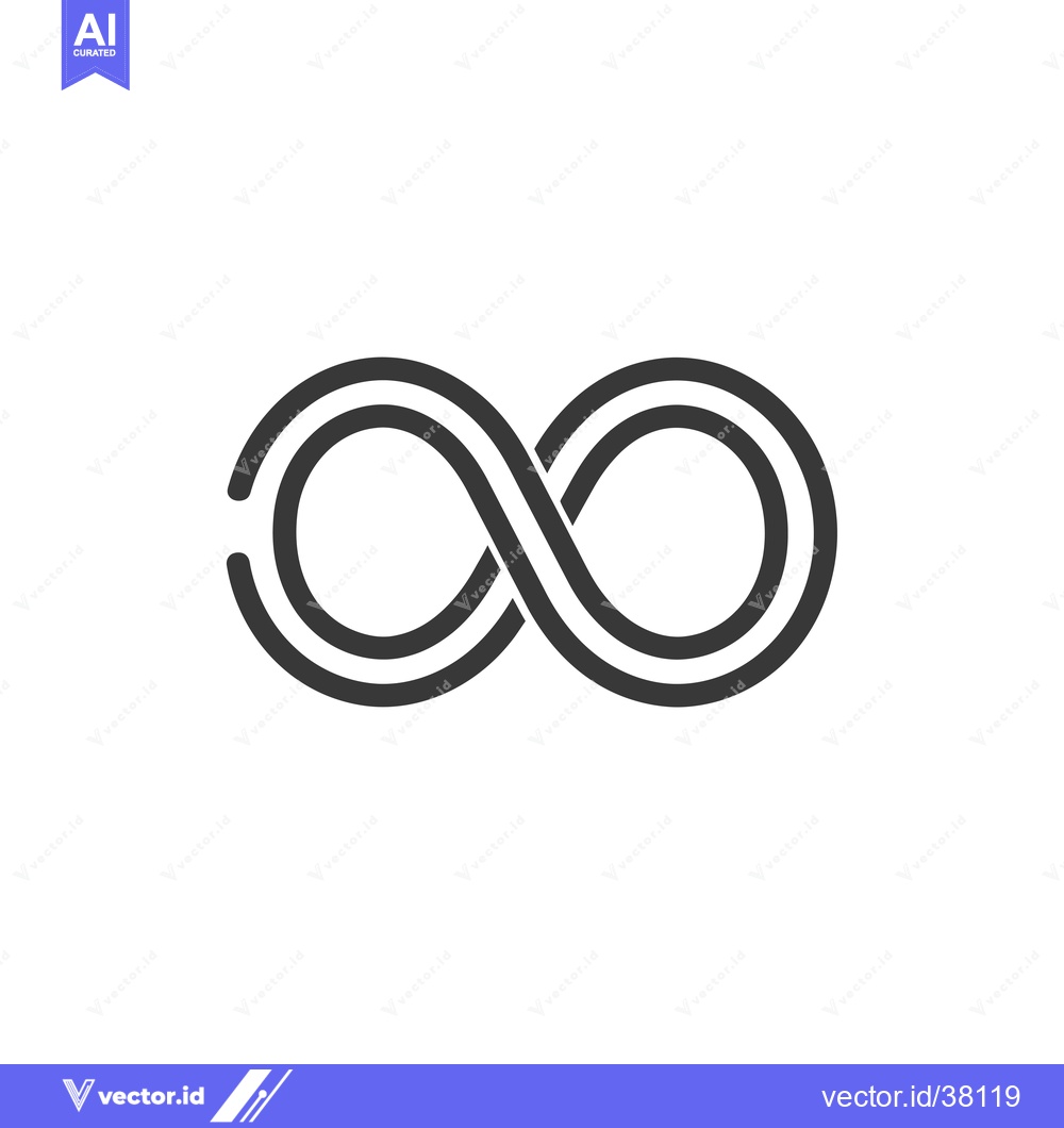 Premium Vector dari Double Line Infinity Symbol
