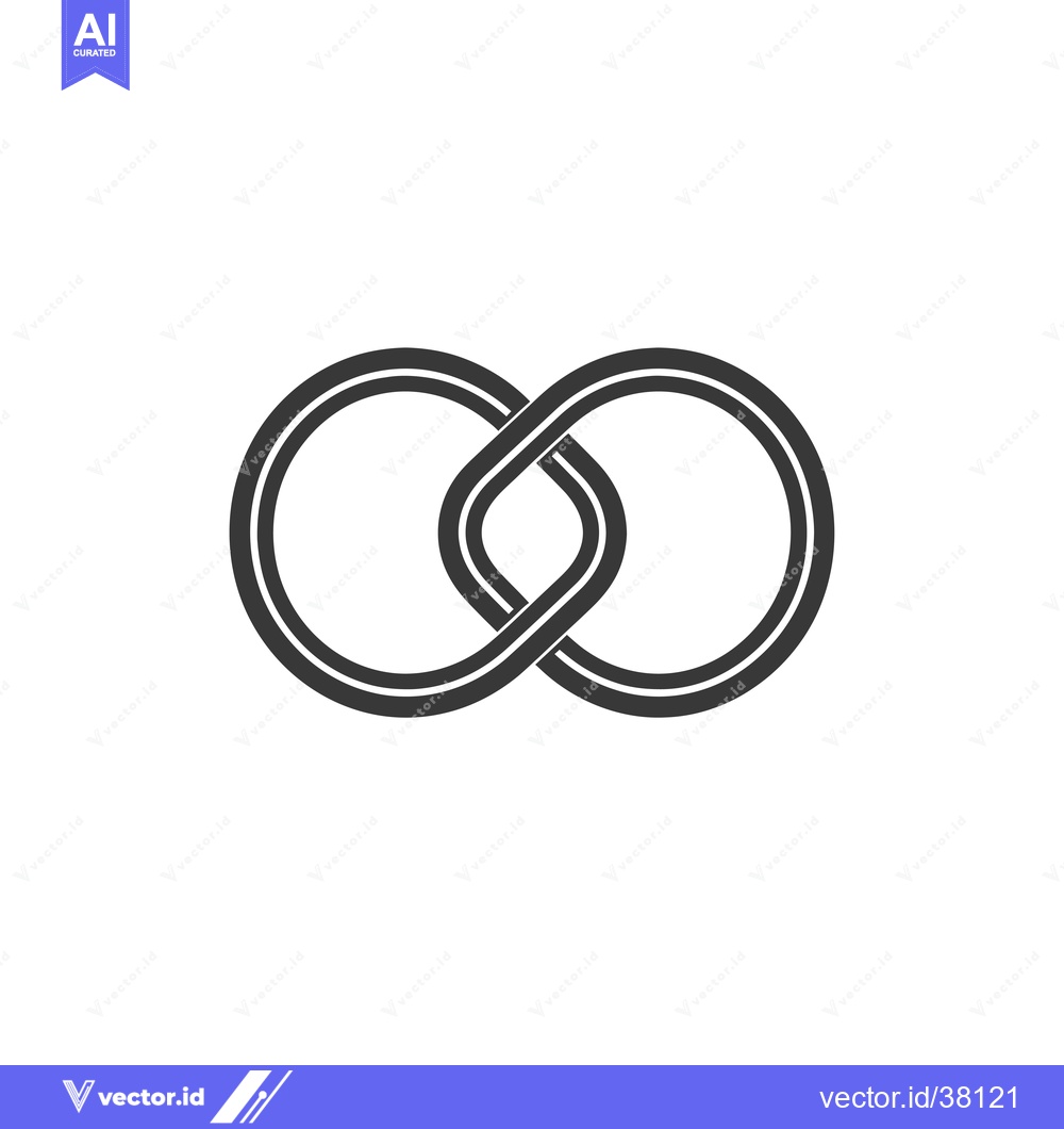 Premium Vector dari Double-Line Intertwined Infinity Symbol