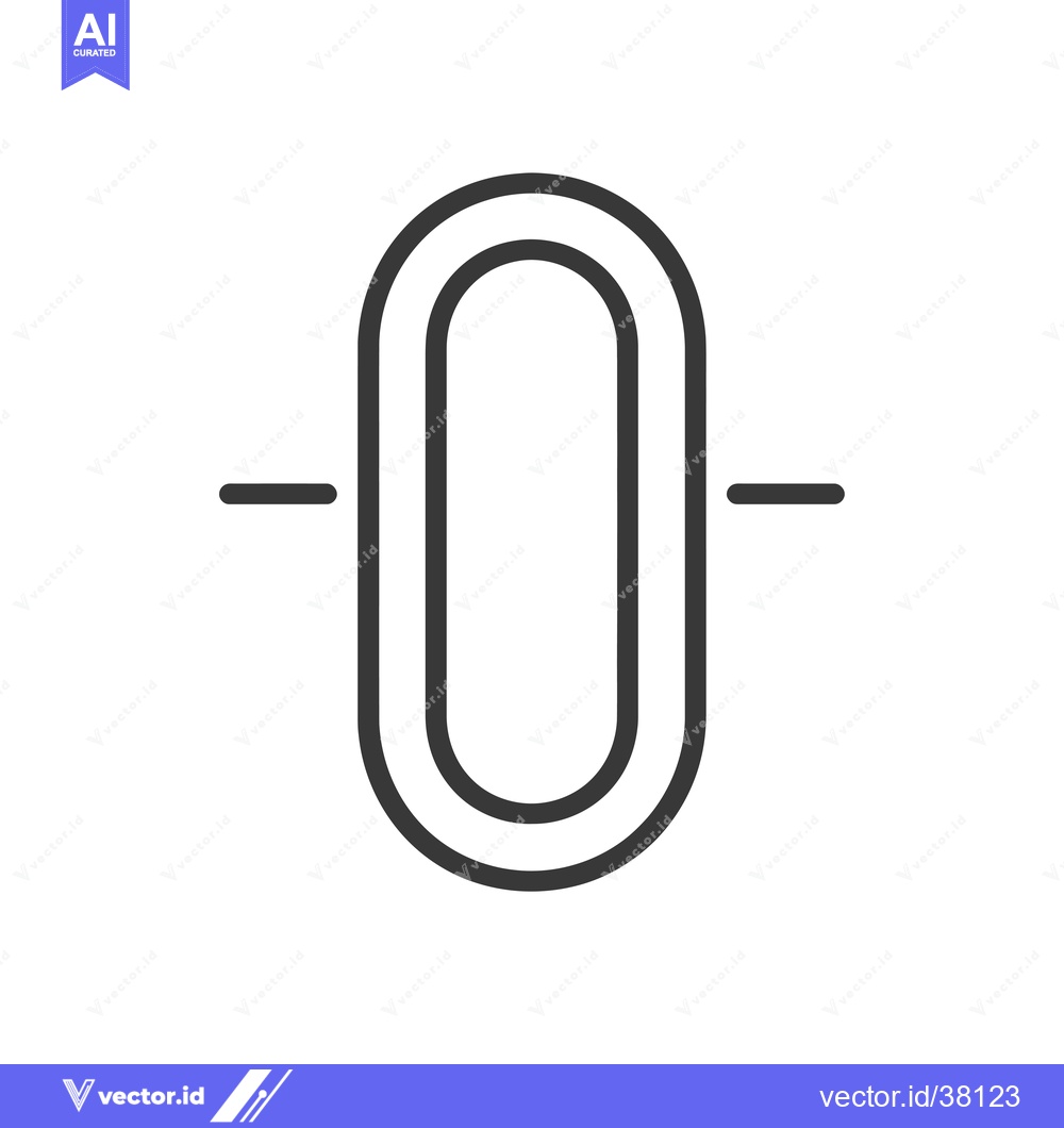 Premium Vector dari Double-Line Oval with Two Horizontal Lines