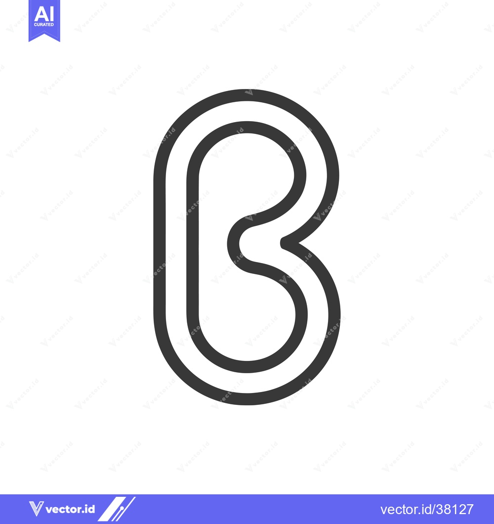 Premium Vector dari Double Outline of the Letter B