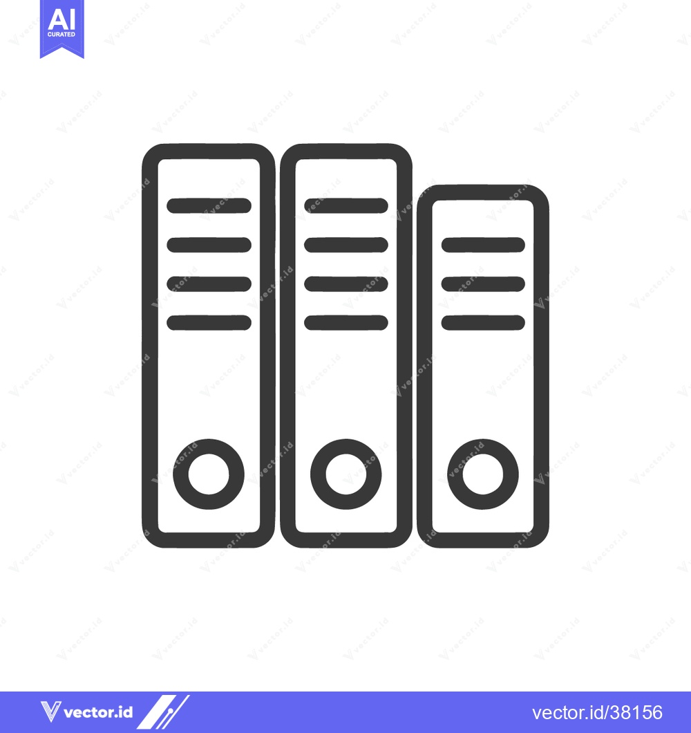 Premium Vector dari Three Ring Binders Icon: Organized Documents and Information Storage