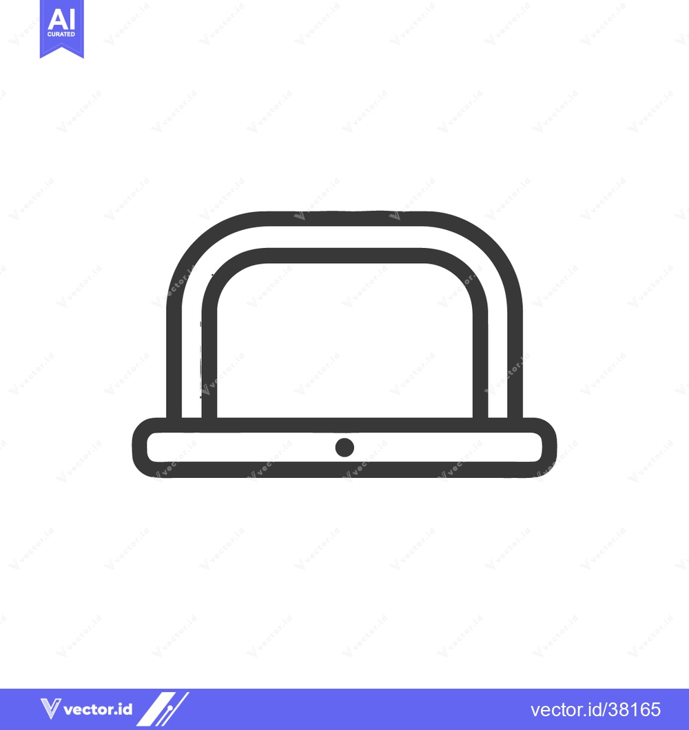 Premium Vector of Minimalist Laptop Icon: Clean Line Art on White Background, Modern Des