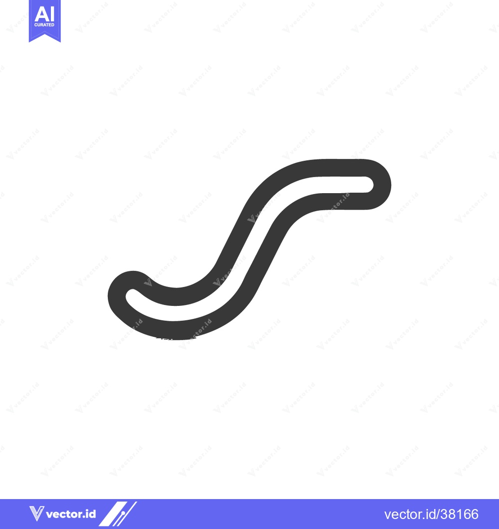Premium Vector dari Minimalist Worm Icon: Simple, Clean Line Art on White Background