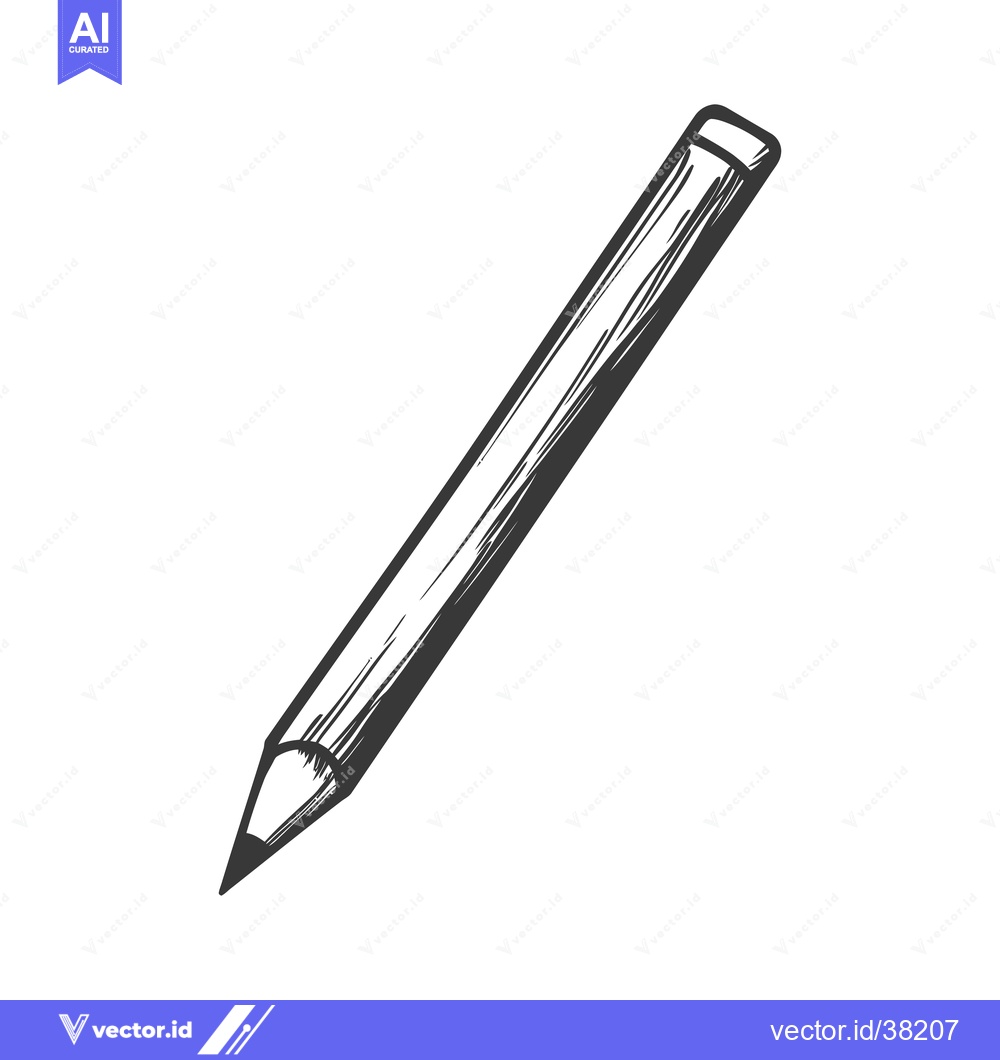 Premium Vector dari A simple black and white pencil illustration against a white backgroun