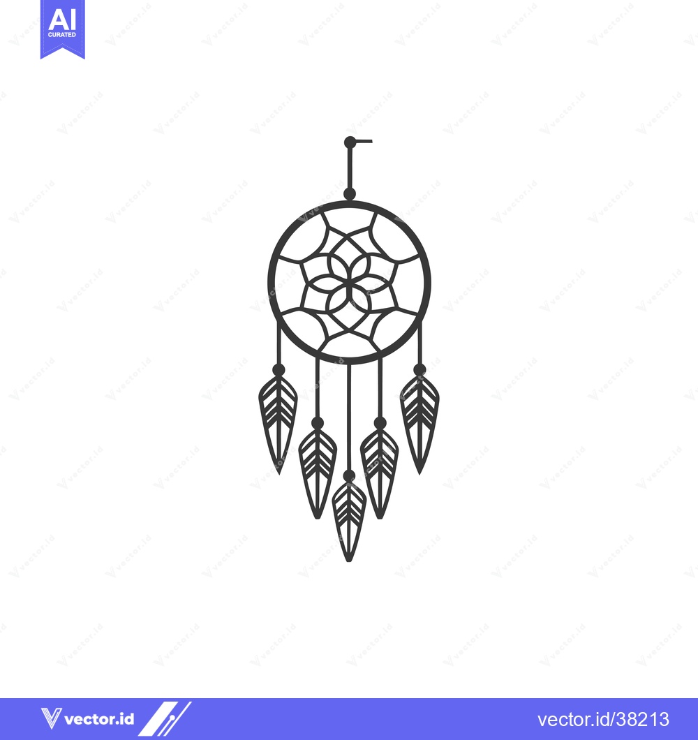 Premium Vector of Dreamcatcher with Feathers and Beads