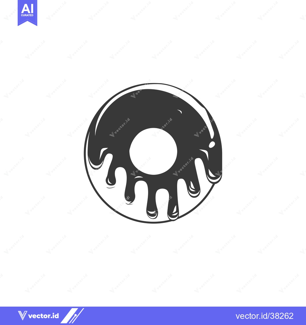 Premium Vector dari Dripping Glaze Donut Illustration