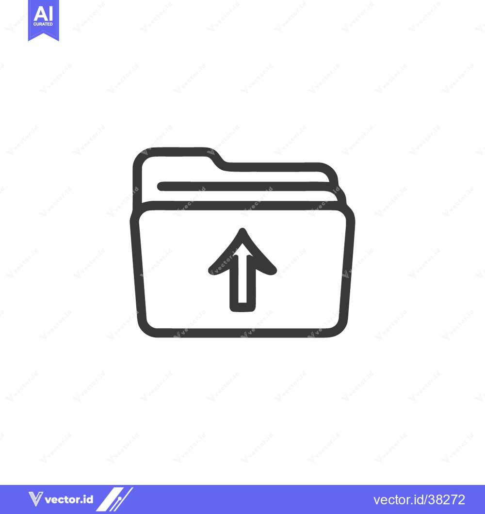 Premium Vector dari Upload Folder Icon: Simple Outline Design with Arrow Symbol