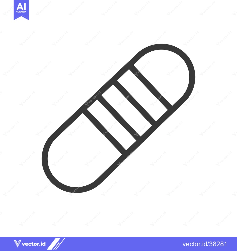 Premium Vector of A simple black and white capsule style medication depiction