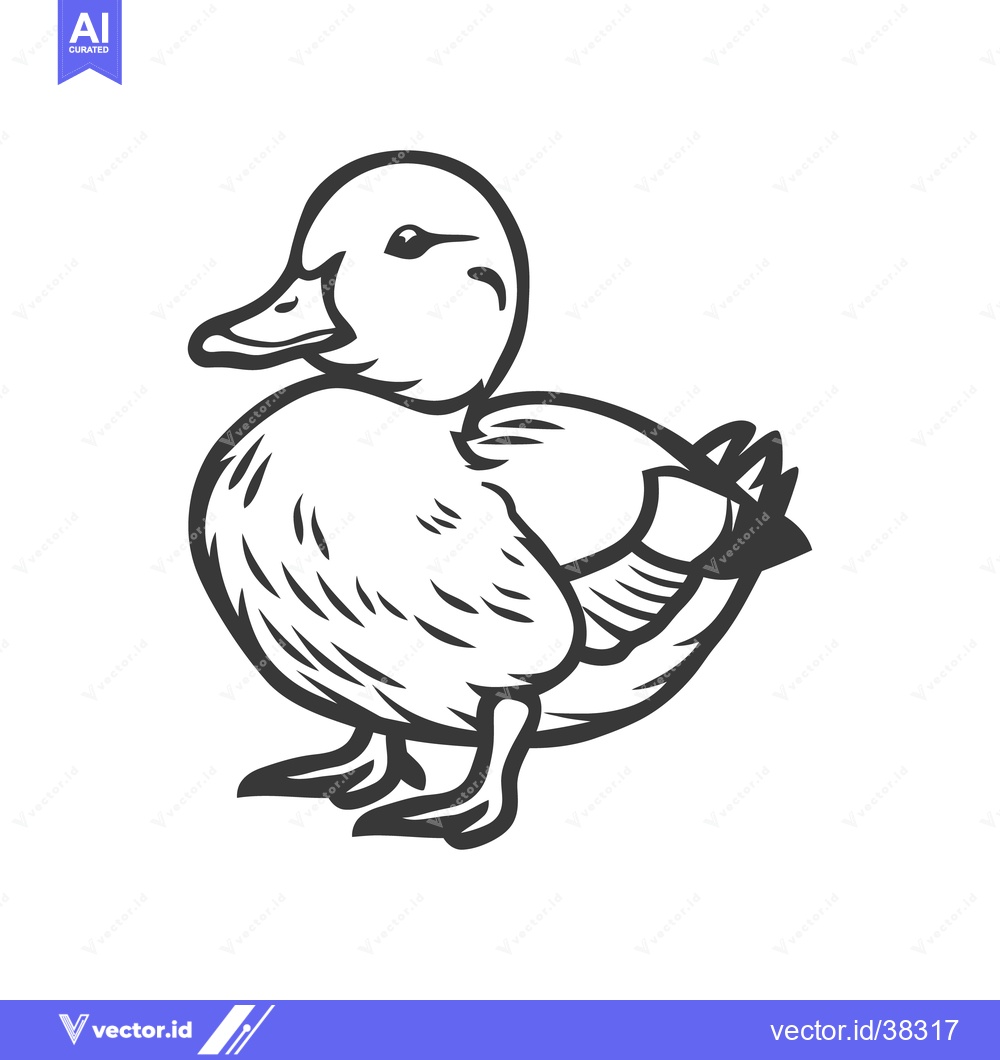 Premium Vector dari A simple illustration of a duckling standing on a surface