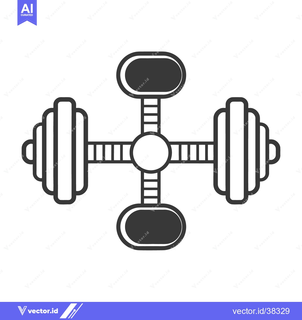 Premium Vector dari A stylized depiction of a fitness or weight training apparatus