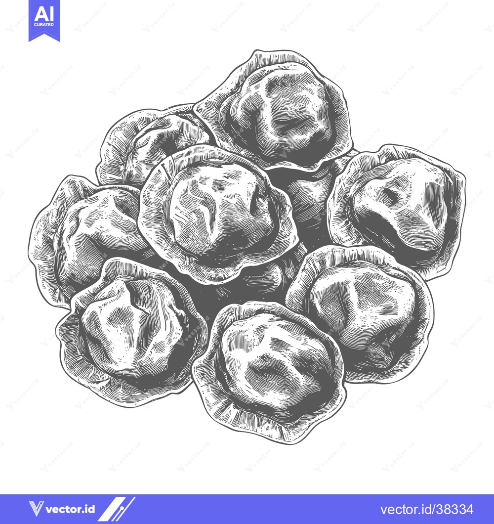 Premium Vector dari A Delicious Pile of Steamed Dumplings Ready to Eat