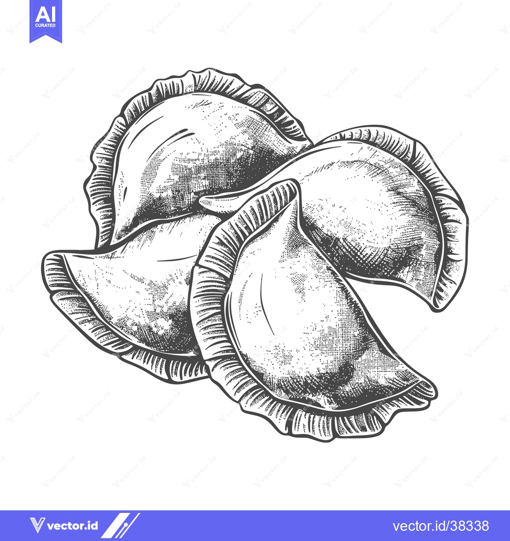 Premium Vector of Hand Drawn Illustration Of Three Delicious Empanadas