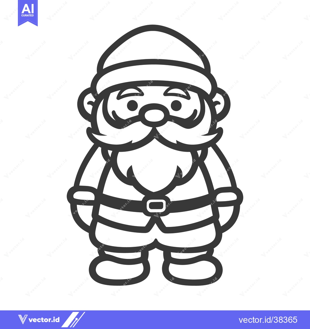 Premium Vector of A cheerful illustration depicting a jolly bearded character in a suit