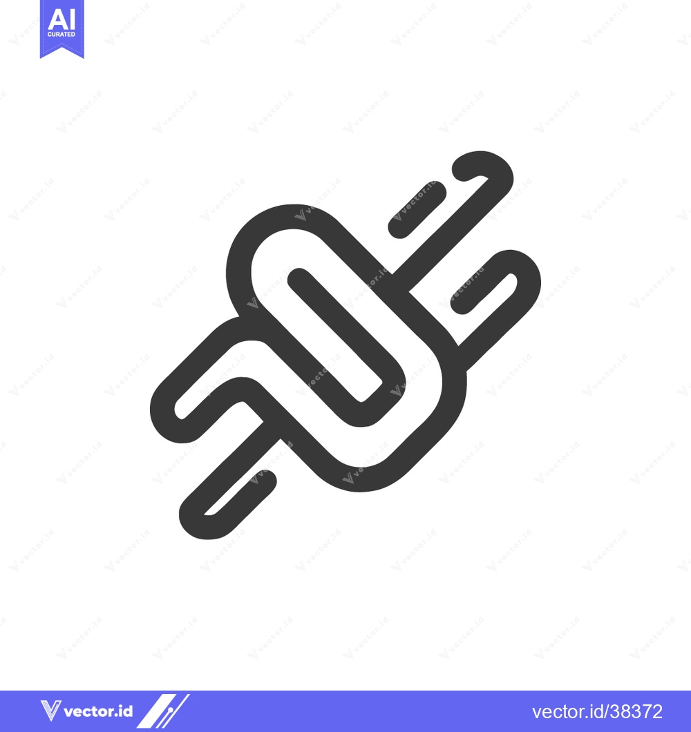 Premium Vector dari Abstract Knot Icon: Minimalist Line Art Design on White Background