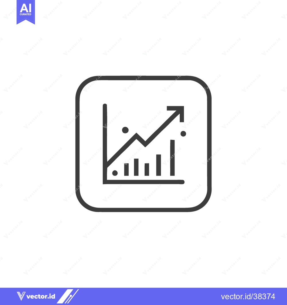 Premium Vector dari Ascending Graph Icon: Business Growth and Positive Trend in Minimalist