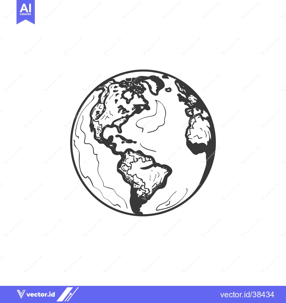 Premium Vector dari A simple hand drawn illustration depicting our planet earth