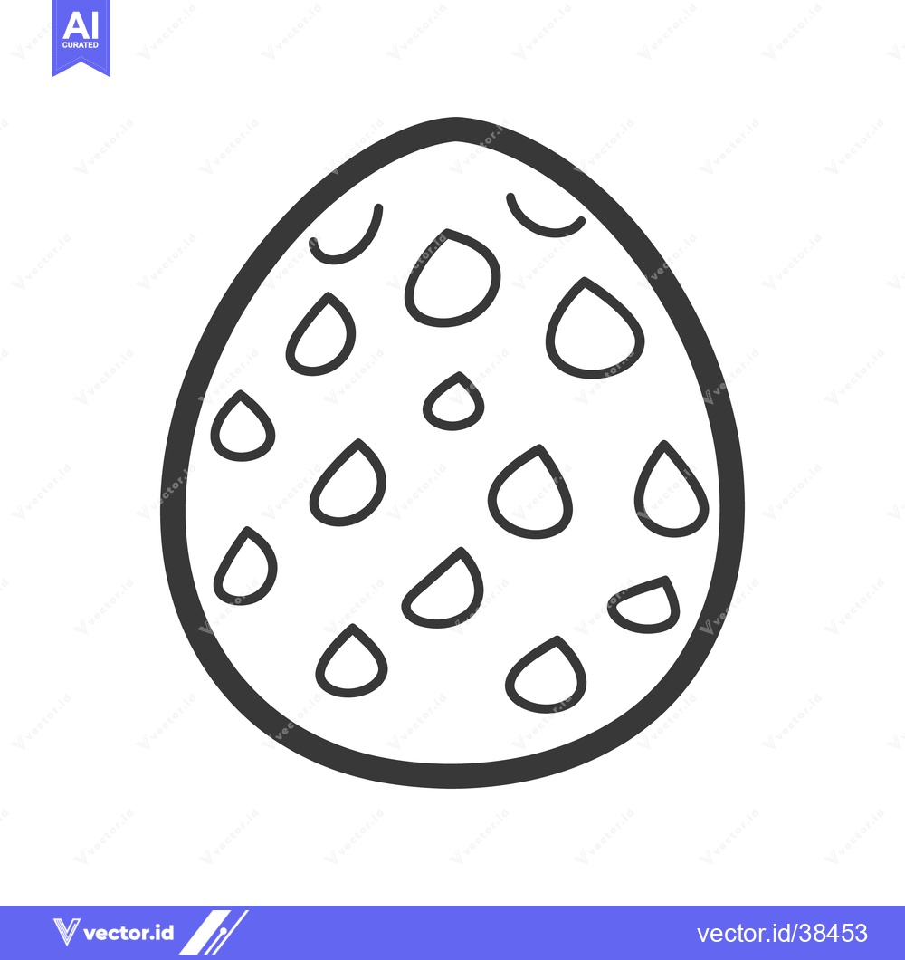 Premium Vector of A single egg illustrated with tear drop and oval shapes design