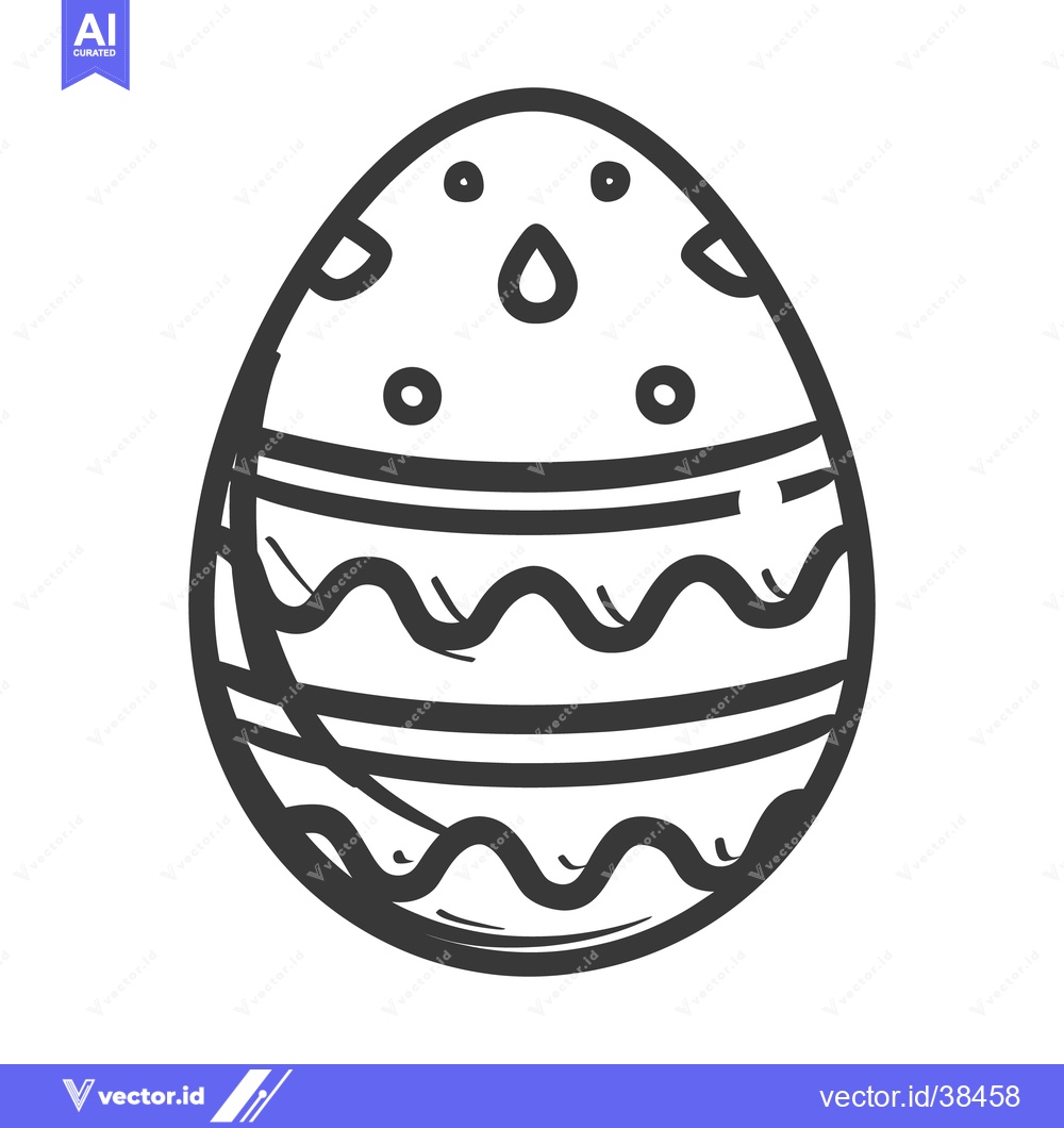 Premium Vector dari A decorated Easter egg with artistic patterns and designs
