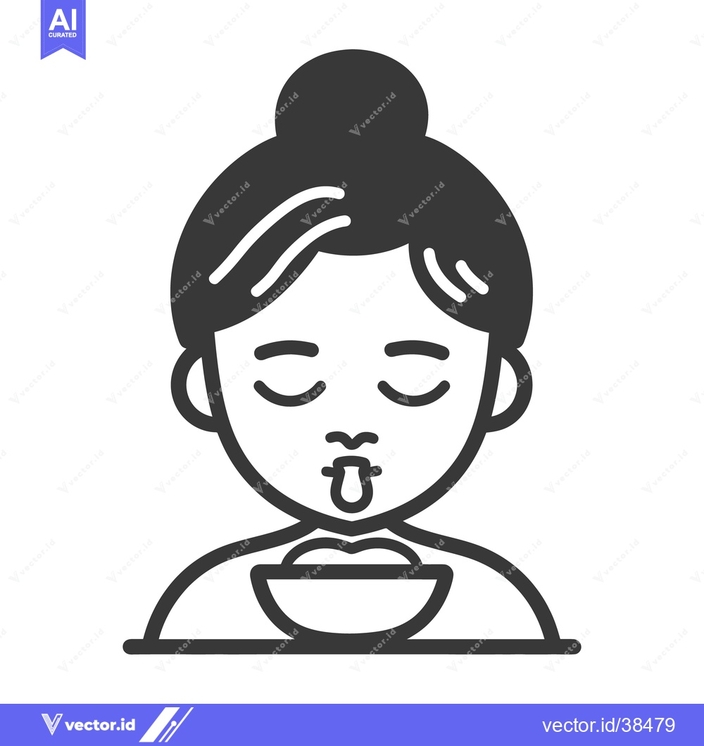 Premium Vector of Simplified illustration of a person with a small bowl of food