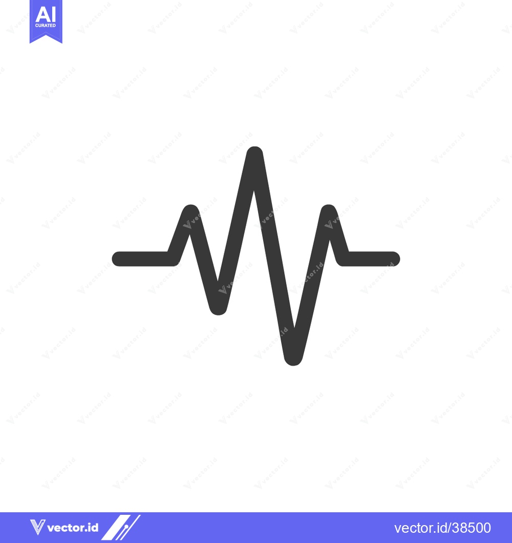 Premium Vector dari Minimalist Heartbeat Line: Black ECG Pulse on White Background