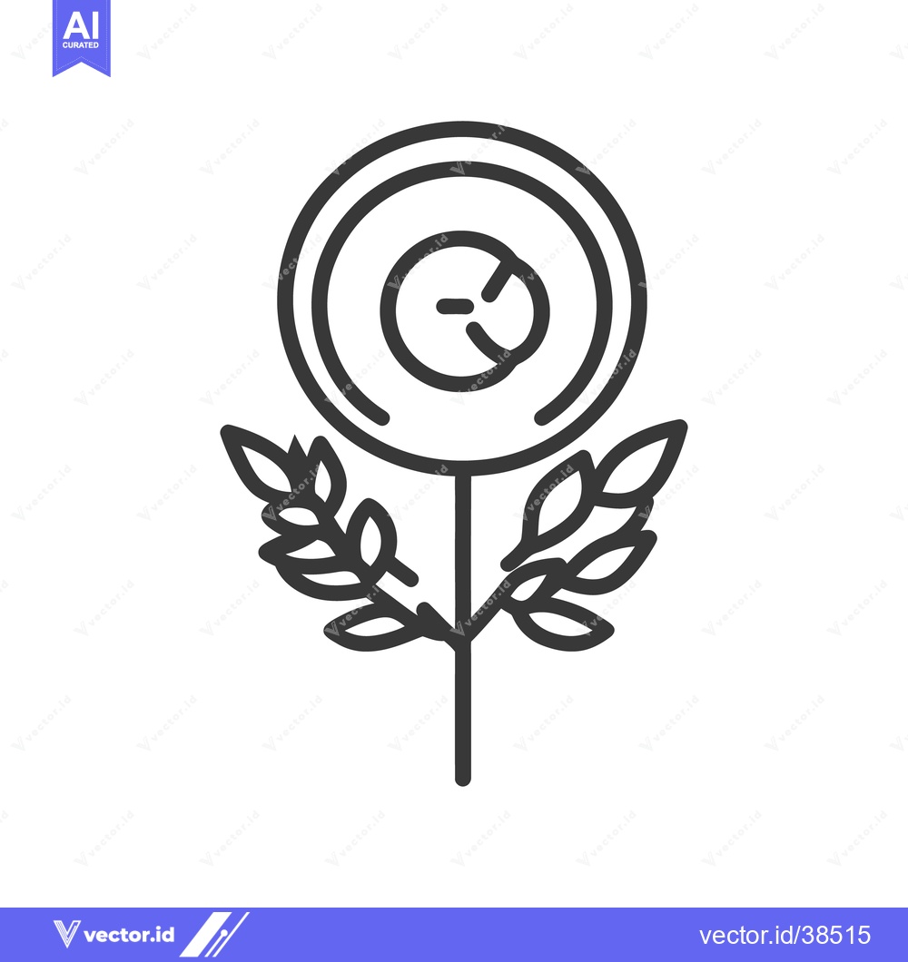 Premium Vector of A stylized black and white illustration of a flower blossom