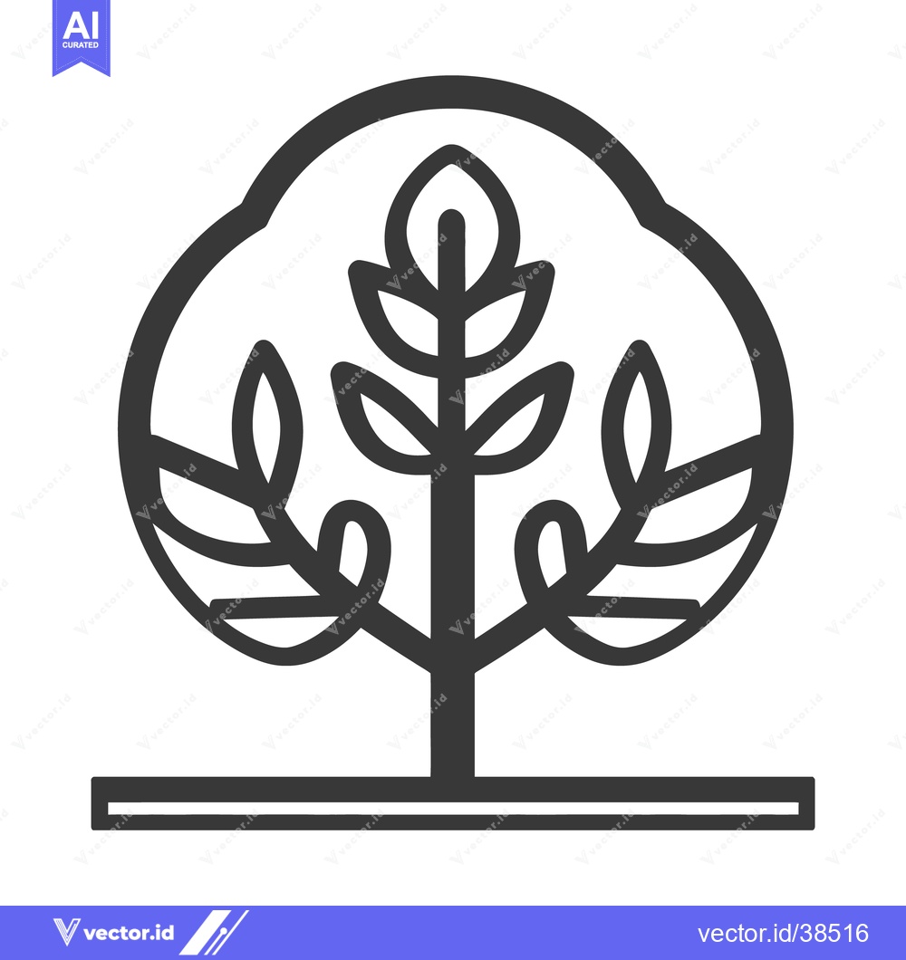 Premium Vector dari A simple illustration of a tree with branches and leaves