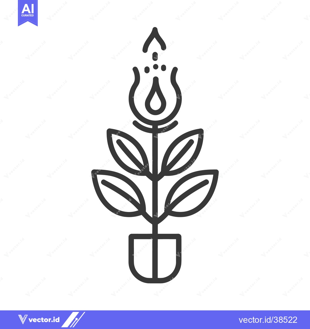 Premium Vector dari Simple illustration of a growing plant with watering droplet