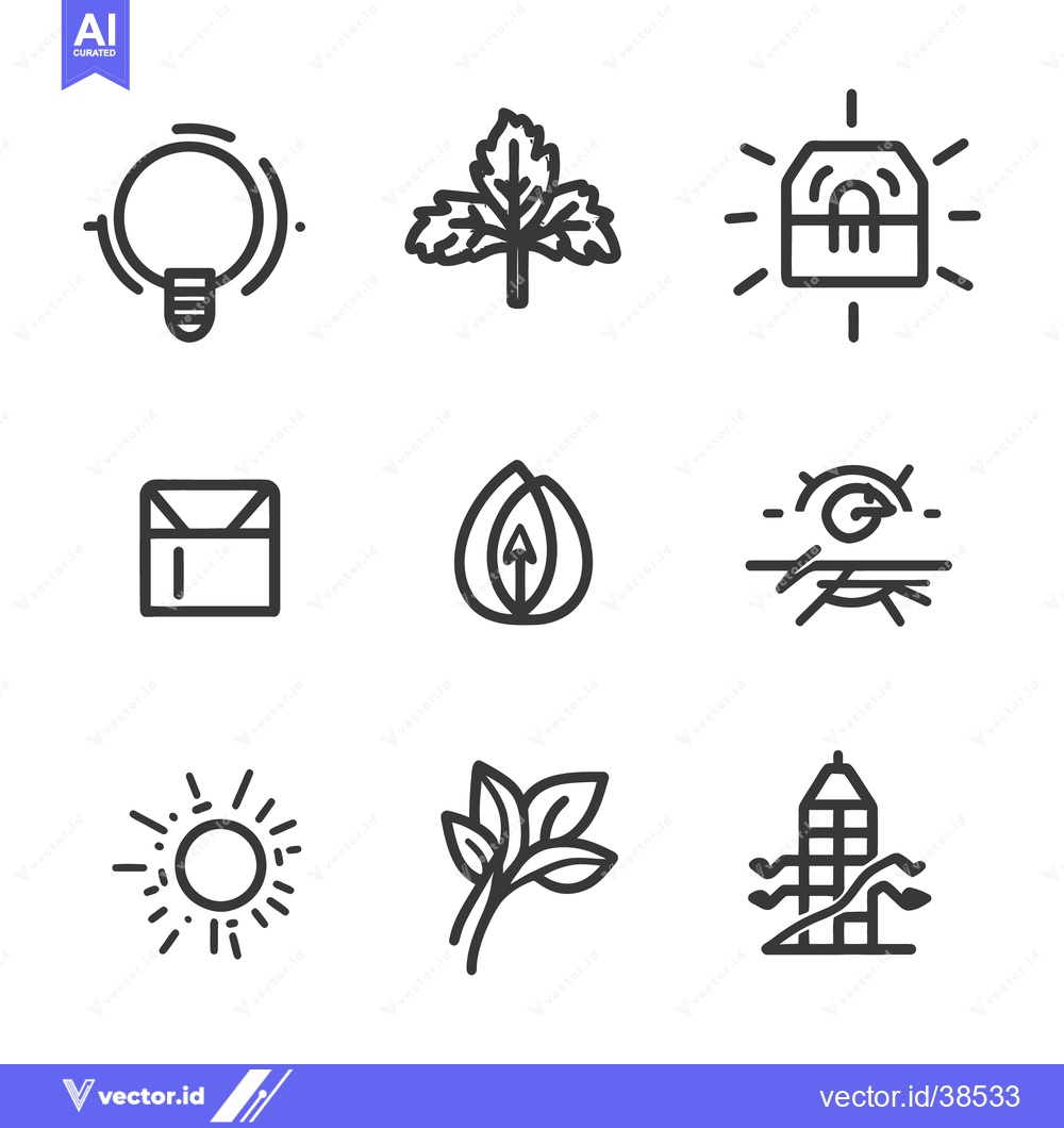 Premium Vector dari A collection of simple black icons on a white background