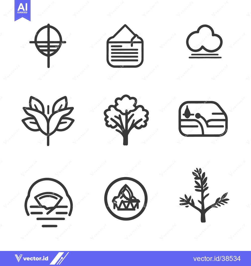 Premium Vector dari A collection of simple line drawings illustrating various common objec