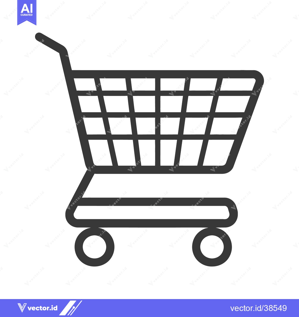 Premium Vector dari A simplistic illustration depicting a retail shopping cart design