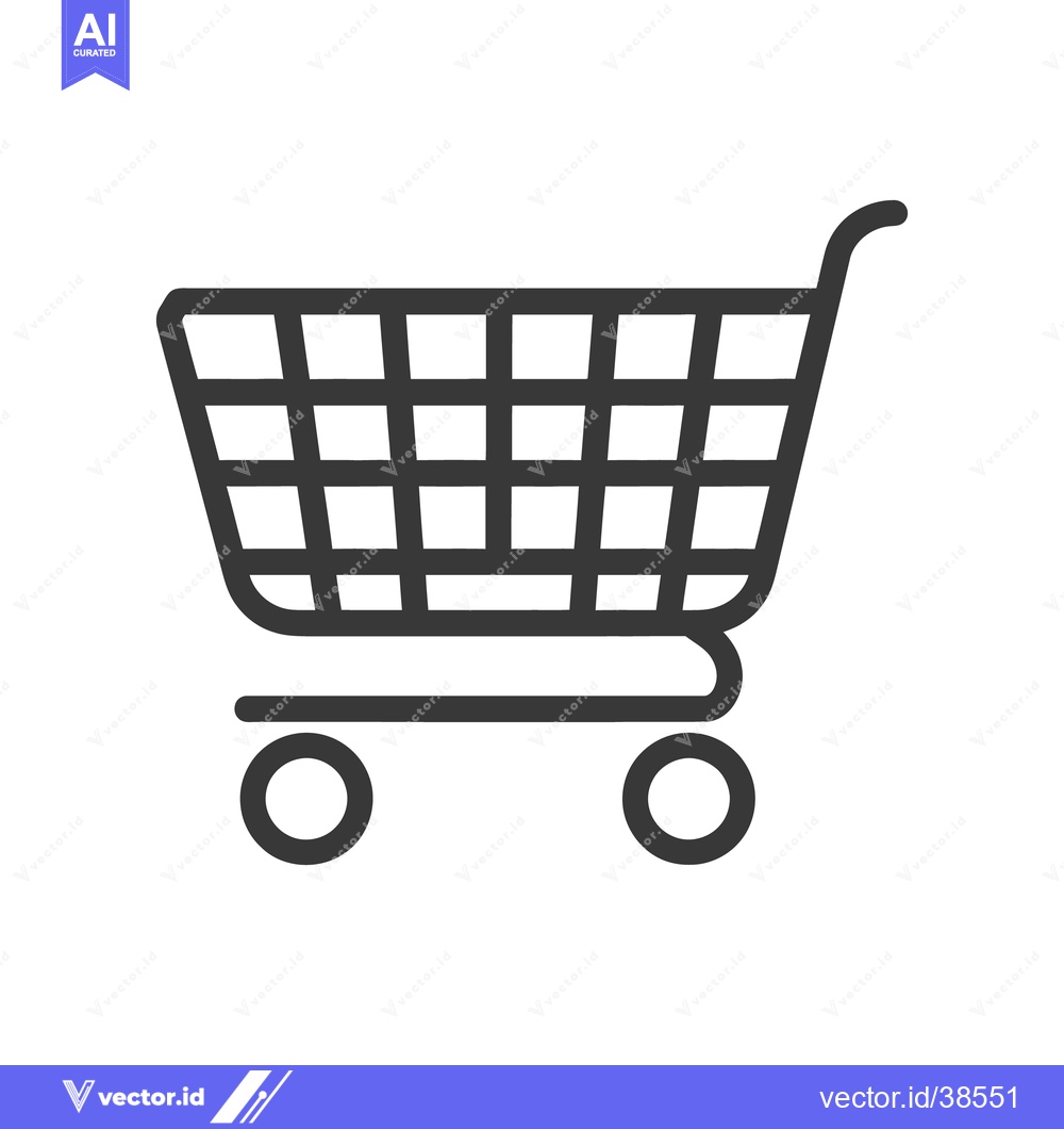 Premium Vector dari A Simple Outline Depicting a Shopping Cart Ready for Purchases